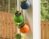 Vintage Fiesta Dangling Pots Garden Terra Cotta Flower Pots Colorful Indoor Outdoor Planter Pots Plant Pots Free Shipping