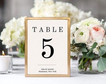 Customizable Table Numbers Template [text, Watercolor Pink], Table ...