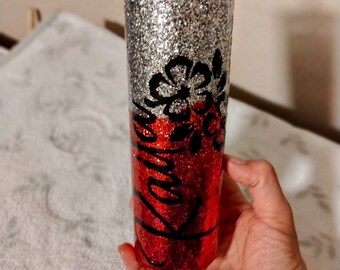 Vasos personalizados, vasos personalizados, vaso con tapa y paja, vasos de brillo, vaso transparente, vasos negros, colores holográficos