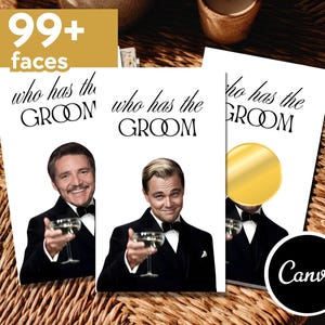 Who Has The Groom Bridal Shower Game, Scratch-off Find The Groom Game, Editable Canva Printable Party Game, Celebrity Who Has the Groom