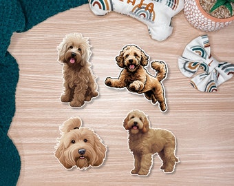 Doodle Dog Sticker Set, Labradoodle Golden Doodle Sticker Decal, Laptop Sticker, Doodle Mom, Waterproof Stickers