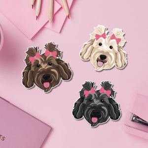 Labradoodle Sticker, Golden Doodle Sticker Decals