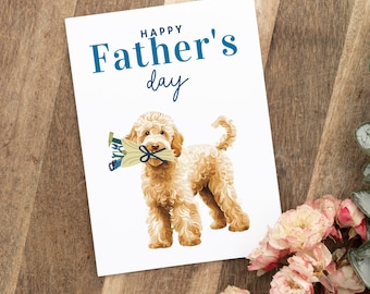 Personalized Goldendoodle Father's Day Card: Dog Dad Gift