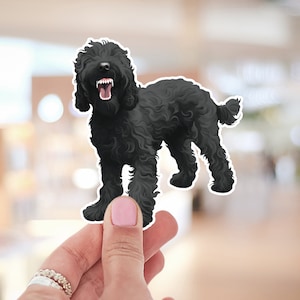 Labradoodle Sticker, Golden Doodle Decal, Water Bottle Sticker, Cute Doodle Sticker