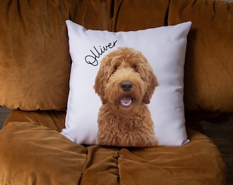 Custom Pet Pillow, Golden Doodle, Labradoodle Pillow, Pet Cushion, Dog Memorial Gift for Dog Lovers