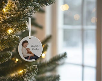 Custom Dog Ornament Made from Photo, Dog Ornament Personalized, Gift for Dog Mom, Pet Portrait Ornament, Custom Cat Christmas Ornament