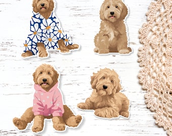 Labradoodle Sticker, Golden Doodle Sticker Decals, Doodle Sticker Set, Laptop Sticker, Waterbottle Stickers, Doodle Mom
