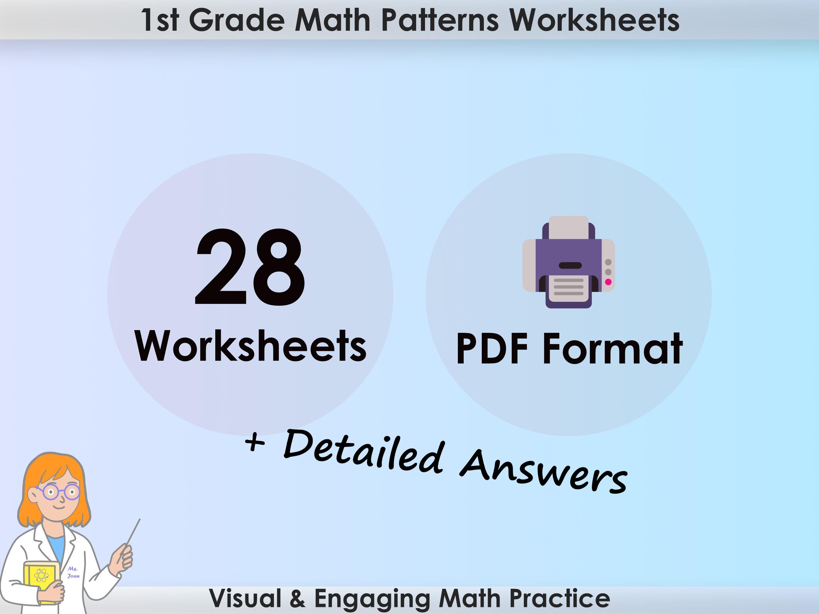 1st Grade Logic Puzzles | Cogat Style Pattern Practice Worksheets for ...