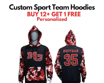 Custom Sublimated Hoodies, Team Hoodies, Personalized Sublimated Hoodies, Baseball Hoodie, Football Hoodie, Bulk Hoodies, Sublimation