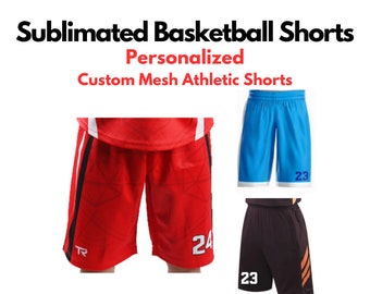 Camiseta de baloncesto, pantalones cortos de malla, pantalones cortos sublimados, pantalones cortos deportivos, pantalones cortos personalizados, pantalones cortos de baloncesto sublimados, pantalones cortos de equipo personalizados,
