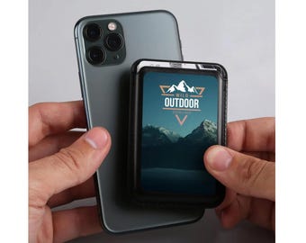 Cartera Snap2 MagSafe imprescindible: tarjetero magnético para teléfono, delgado y elegante, minimalista y portátil.