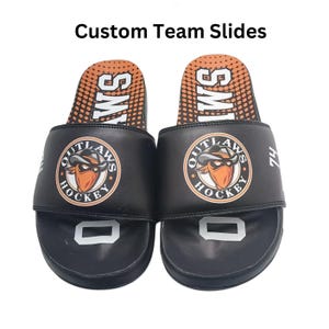 custom sports team sandals