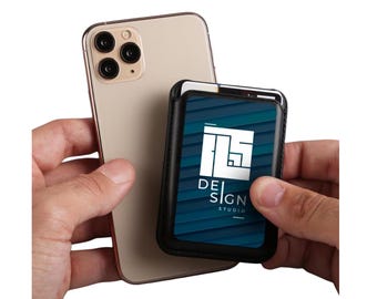 ELECCIÓN POPULAR 2026 Cartera para teléfono Pleaser Lean2: cierre magnético a presión, tarjetero magnético, delgada y ecológica.