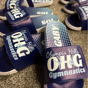 Sandalias personalizadas, sandalias deportivas con logotipo personalizado, diseña tus propias sandalias, sandalias personalizadas, béisbol, hockey, porristas, gimnasia, LAX imagen 8