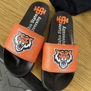Sandalias personalizadas, sandalias deportivas con logotipo personalizado, diseña tus propias sandalias, sandalias personalizadas, béisbol, hockey, porristas, gimnasia, LAX imagen 7