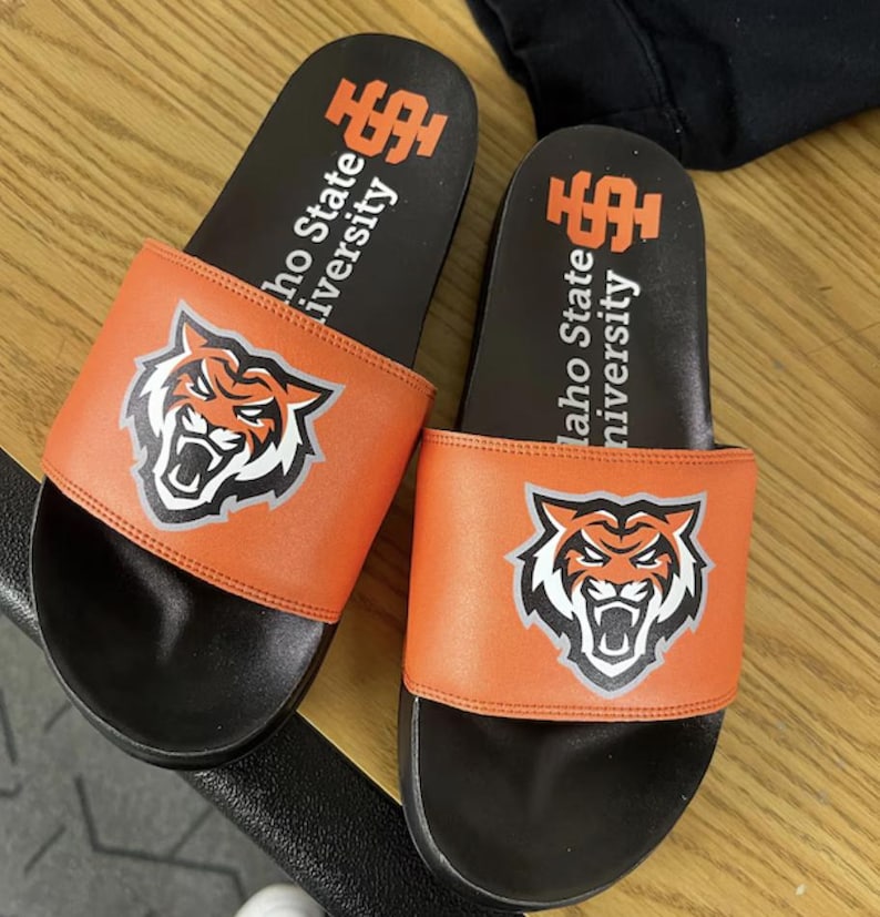 Sandalias personalizadas, sandalias deportivas con logotipo personalizado, diseña tus propias sandalias, sandalias personalizadas, béisbol, hockey, porristas, gimnasia, LAX imagen 7