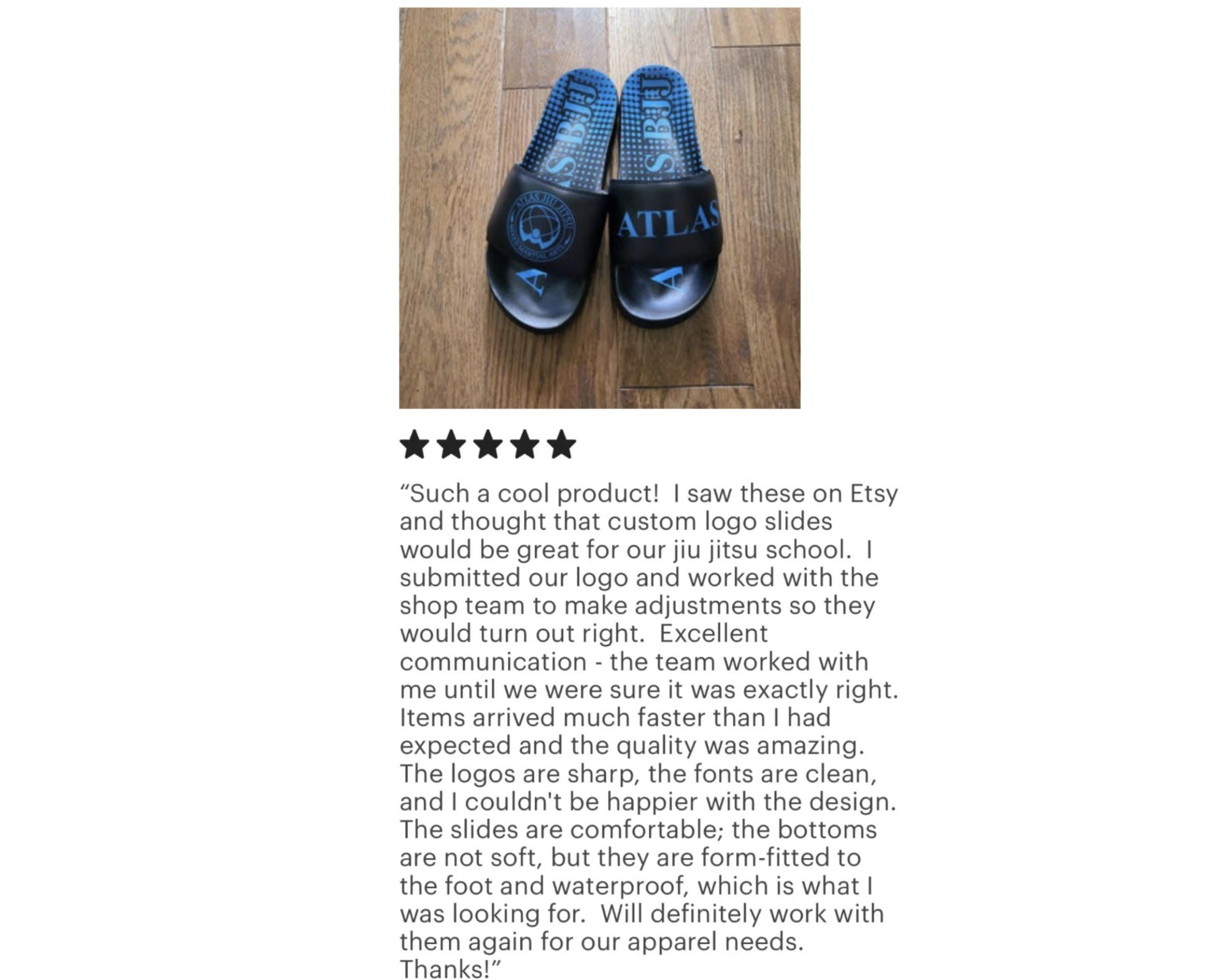 custom slide sandals