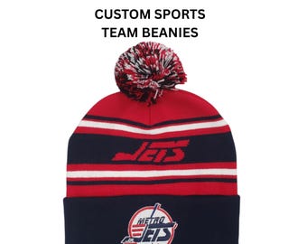 Design Your Own Beanie Hat, Custom Winter Hats, Ski Hats Logo, Personalized Beanie, Beanie with Logo, Patch, Embroidered pom beanie, 5 free