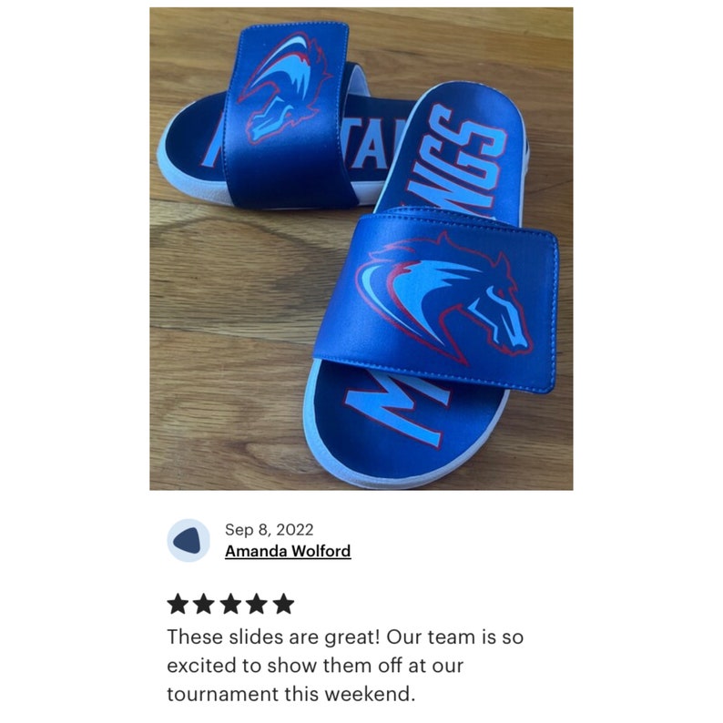 Custom Logo Team Slides, Personalized Slide Sandals, Design Your Own