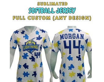 Sublimated Soft Ball Jersey, Softball Shirt, Women's uniform, Fast pitch girls team jersey, Team and Number, Women's Jersey, V neck shirt