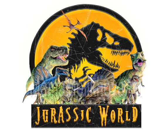 Jurassic world, Park, Dinosaur, Digital, Watercolor, Printable, Shirt, Sublimation transfer, Print, Clipart, PNG, Design