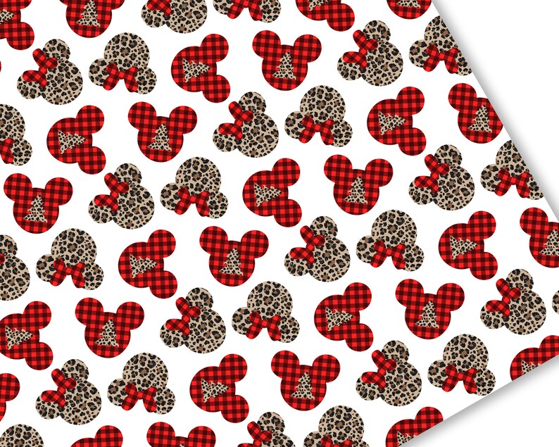Mouse Click Background Pattern Plaid Christmas Mouse Head Seamless Pattern, Watercolor Leopard Print ...