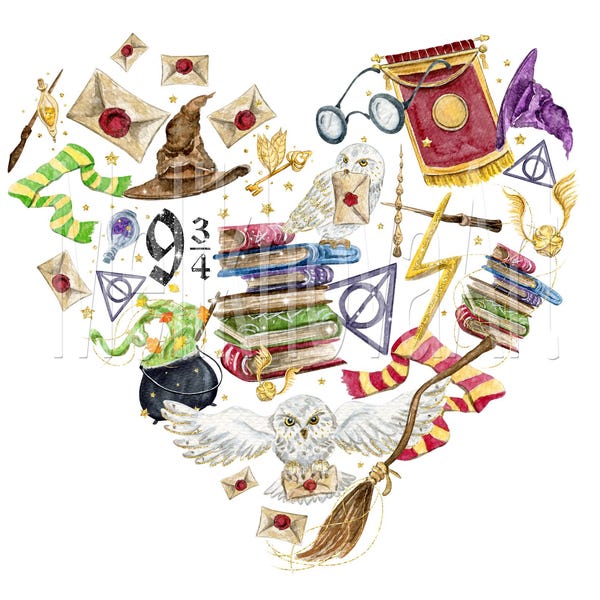 Halloween, Heart, Magic kingdom, Movies, Watercolor, Fall, Autumn, Printable, Shirt, Digital, Sublimation transfer, PNG, Clipart