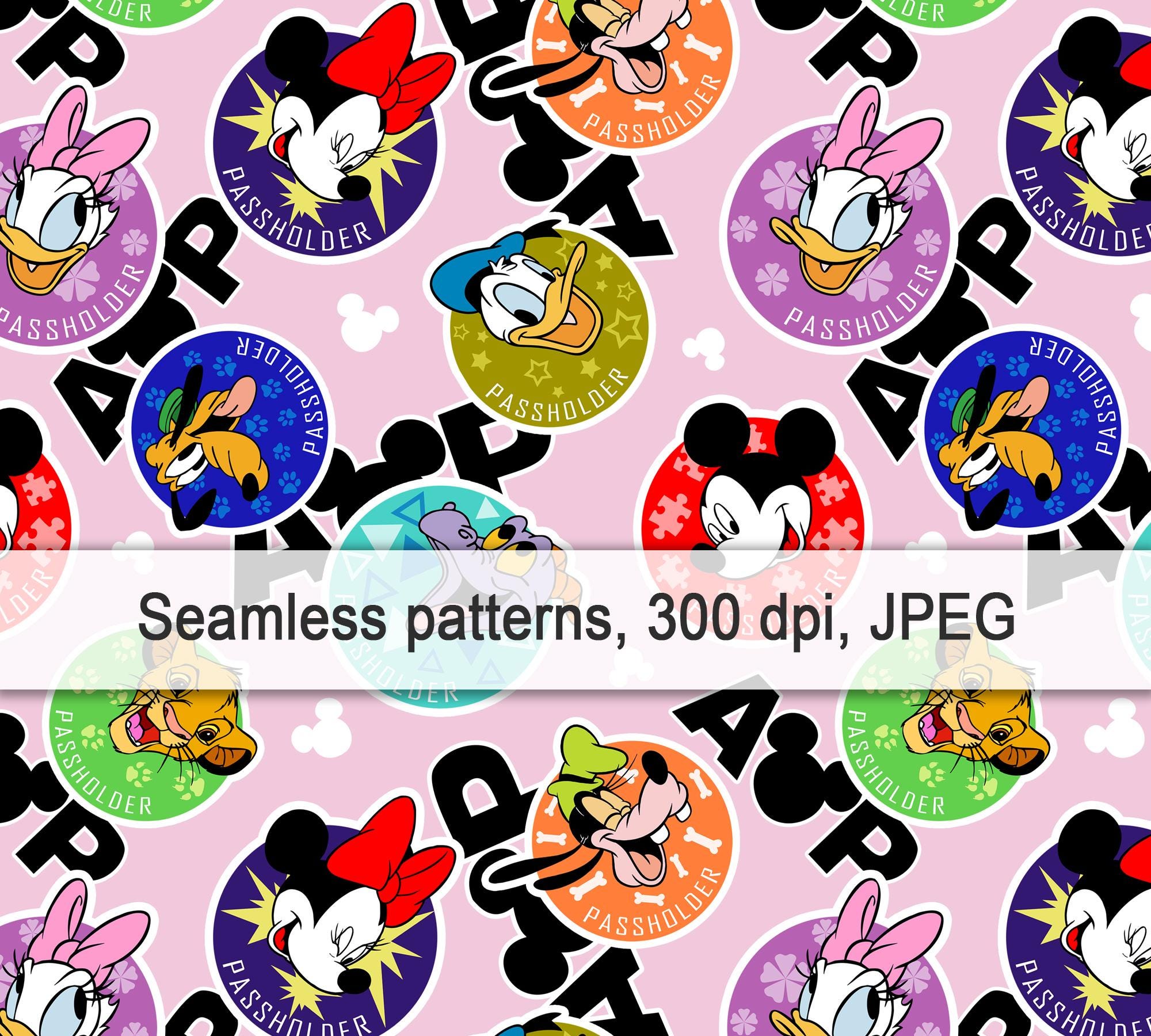 Epcot Repeating Pattern Epcot Figment Seamless Pattern, Mouse Parks Print (digital Download) - Etsy