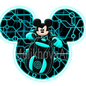 Tron shirt, Epcot, Magic Kingdom, Mouse head, Parks, Sublimation, Transfer, Digital, Printable, PNG, Design, Castle, Clipart, Graphics