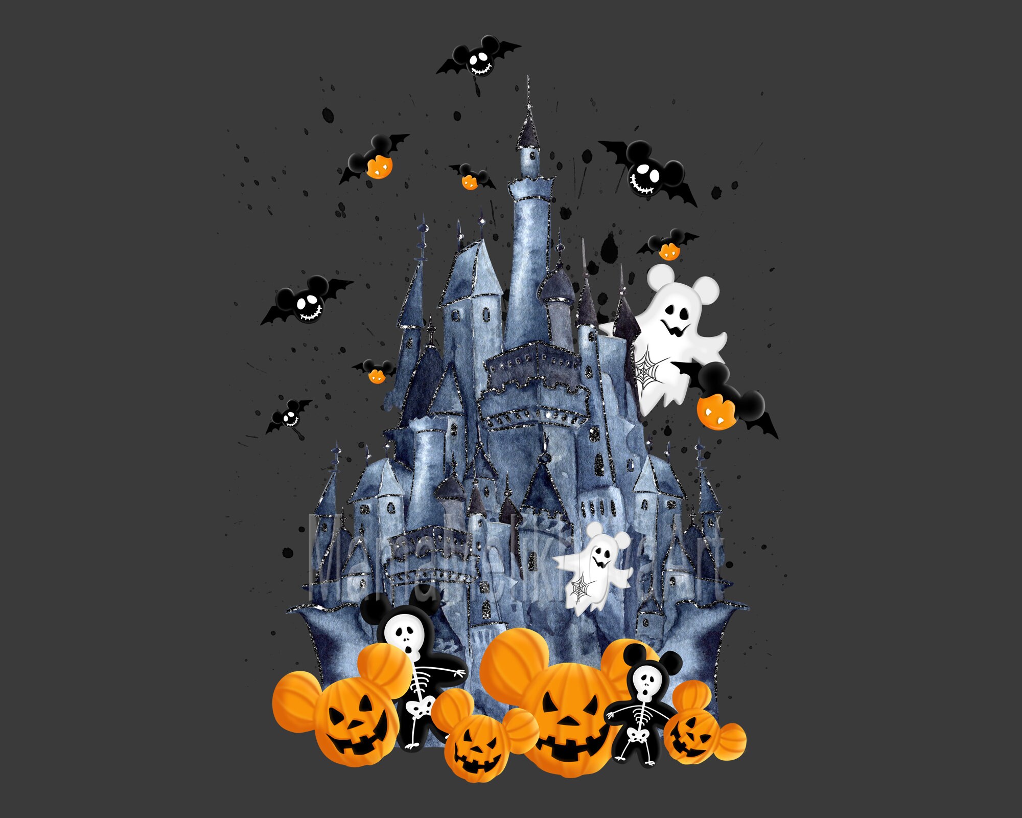 Halloween Fall Castle Magic Kingdom Pumpkin Autumn Etsy