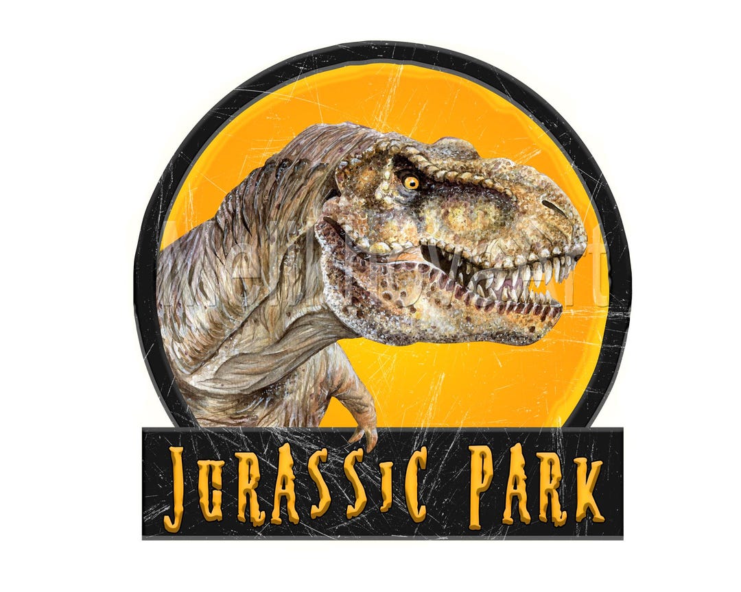 Watercolor T-rex Dinosaur Print, Jurassic Park Clipart (digital ...