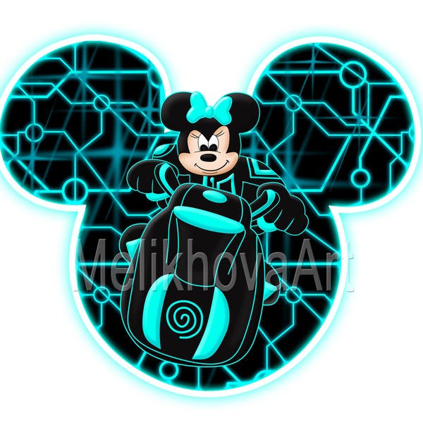 Tron shirt, Epcot, Magic Kingdom, Mouse head, Parks, Sublimation, Transfer, Digital, Printable, PNG, Design, Castle, Clipart, Graphics