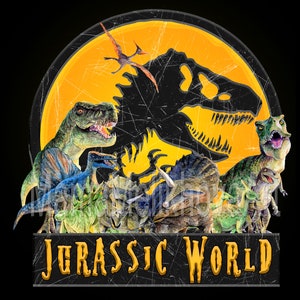 Jurassic world, Park, Dinosaur, Digital, Watercolor, Printable, Shirt, Sublimation transfer, Print, Clipart, PNG, Design image 2