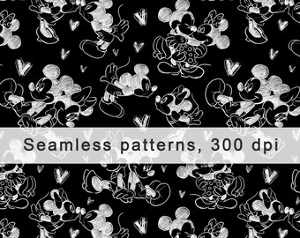 Magic kingdom, Mouse, Love, Graphic, Printable, Shirt, Digital paper, Sublimation, Seamless pattern, Print, Design