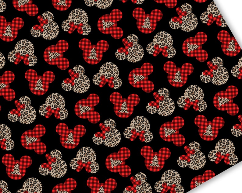 Mouse Click Background Pattern Plaid Christmas Mouse Head Seamless Pattern, Watercolor Leopard Print ...