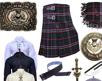 Authentic Kilts for Men Scottish National Tartan Mens Kilt Attire - Perfect for Any Traditional Scottish Occasion