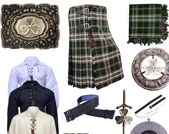 Heritage of Ireland Tartan Kilt for men - Saint Patrick Day Irish Outfit