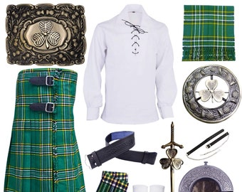 Irish Tartan Kilts for Men Celebrate Saint Patrick Day in Style with Traditional Outfit