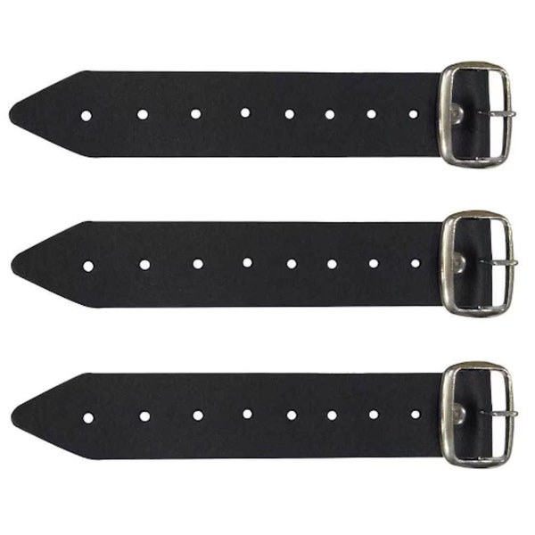Kilt Extender Straps with Buckle Genuine Leather - 7 Inches - Pack of 3 Pieces