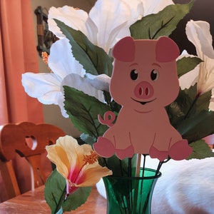 Paisley Pig -- yard stake, plant pick, ornament