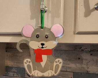 Christmas Mouse -- yard stake, plant pick, ornament