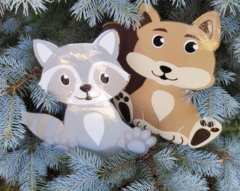 Ryan Raccoon -- yard stake, plant pick, ornament