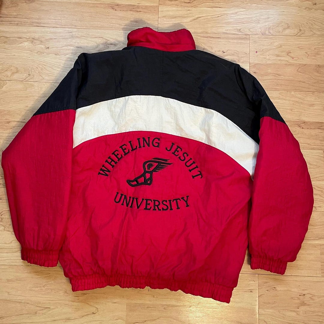 Vintage Wheeling Jesuit University Jacket Size XL Puffer Jacket Red ...