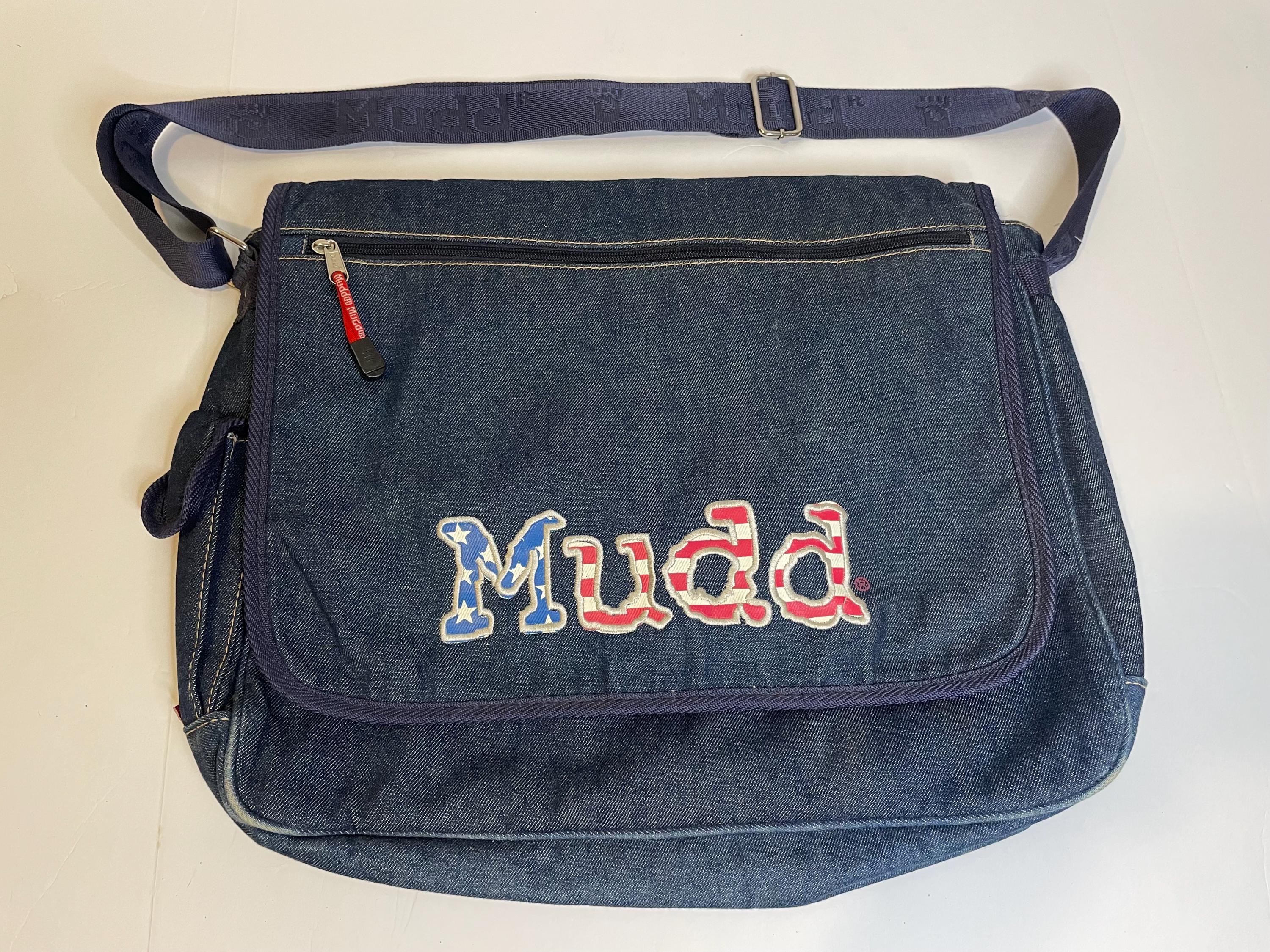 Vintage Y2K 2000's MUDD Crossbody Messenger Laptop Bag Denim