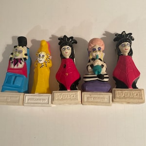Vintage Beetlejuice 1989 Set Of 5 - 2 Sided Figures Winona Cult Classic Decor Halloween BeetleJuice Movie The Original Halloween Decor