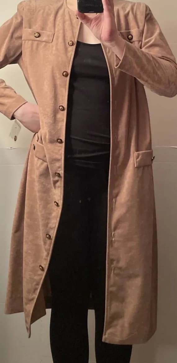 Vintage 1970s Dress Overcoat Size 10 Medium Trench