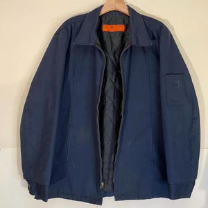True Vintage 70s Red Kap Work Jacket Men’s Large Talon Zipper USA Made Mechanic Shop Coat Steelworker Garage Gorpcore Boxy 48” Chest