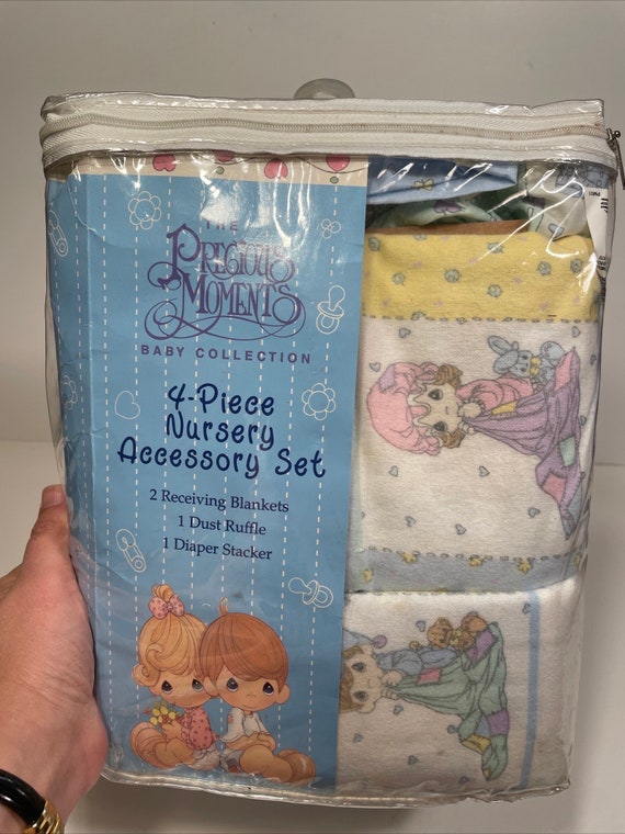 Vintage Precious Moments Crib Nursery Set Sweet Dreams Receiving Blankets More Diaper Stacker Boy or Girl Dust Ruffle 90s Nostalgia Baby Etsy
