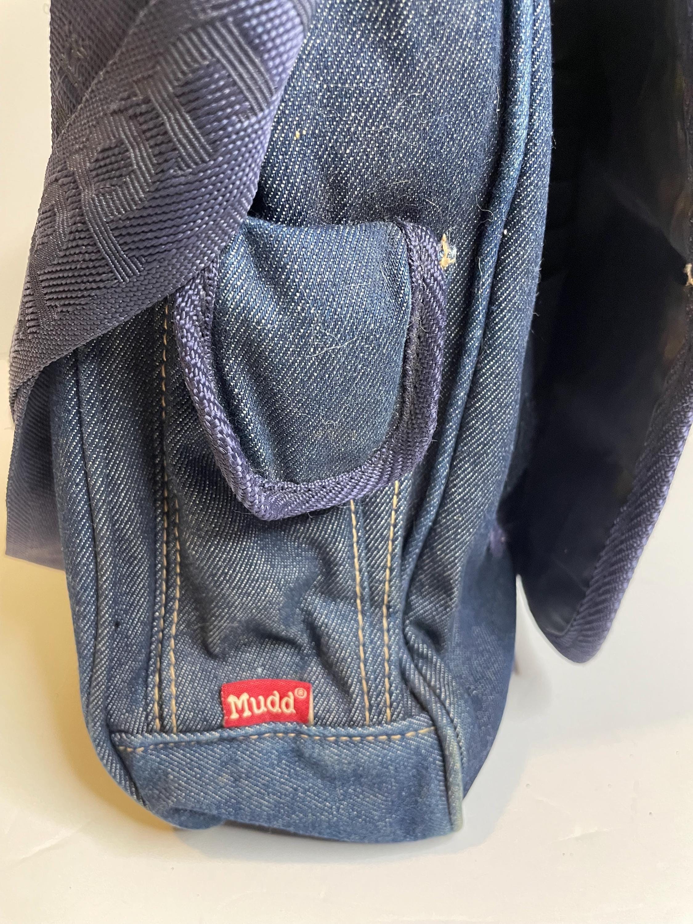 Vintage Y2K 2000's MUDD Crossbody Messenger Laptop Bag Denim 90s