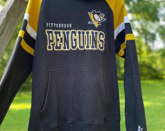 Vintage 1990s Pittsburgh Penguins NHL Starter Hoodie / Quarter Zip